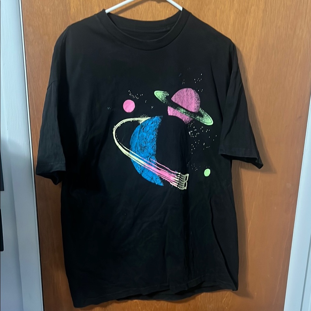 Graphic Tee with Planet Design